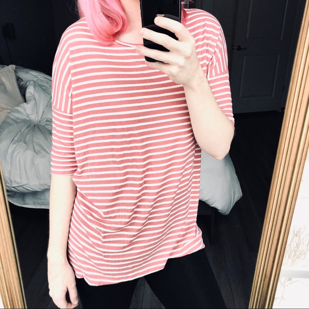LuLaRoe Cotton Candy Land Striped Tunic